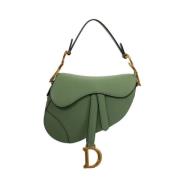 Pre-owned Leather dior-bags Dior Vintage , Green , Dames