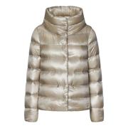 Beige Gewatteerde Jas met Trechterhals Herno , Beige , Dames