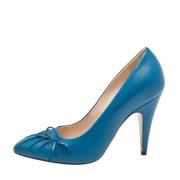 Pre-owned Leather heels Gucci Vintage , Blue , Dames