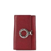 Pre-owned Leather key-holders Bvlgari Vintage , Red , Dames