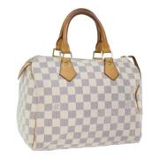 Pre-owned Canvas handbags Louis Vuitton Vintage , White , Dames