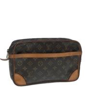 Pre-owned Canvas clutches Louis Vuitton Vintage , Brown , Dames