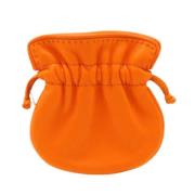 Pre-owned Leather pouches Hermès Vintage , Orange , Dames