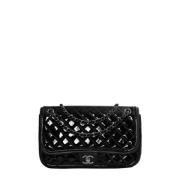 Pre-owned Leather chanel-bags Chanel Vintage , Black , Dames