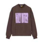 Bruine Katoenen Crewneck Sweater Iuter , Brown , Heren