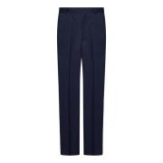 Blauwe Wol Slim Fit Broek Givenchy , Blue , Heren