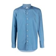 Lange mouw denim overhemd Finamore , Blue , Heren