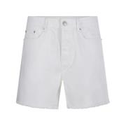 Natuurlijk Wit Straight Fit Shorts Ami Paris , White , Heren