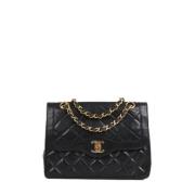 Pre-owned Leather chanel-bags Chanel Vintage , Black , Dames