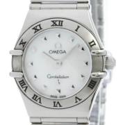 Pre-owned Stainless Steel watches Omega Vintage , White , Dames