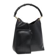 Pre-owned Leather shoulder-bags Gucci Vintage , Black , Dames