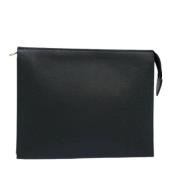 Pre-owned Leather clutches Louis Vuitton Vintage , Black , Dames