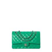 Pre-owned Leather chanel-bags Chanel Vintage , Green , Dames