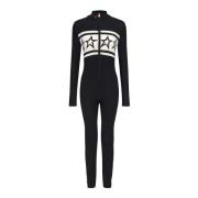 Wollen Gebreide Ski Jumpsuit Perfect Moment , Black , Dames