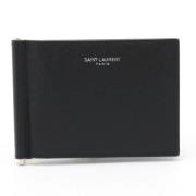 Pre-owned Leather wallets Yves Saint Laurent Vintage , Black , Heren