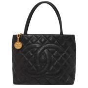 Pre-owned Leather chanel-bags Chanel Vintage , Black , Dames