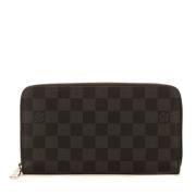 Pre-owned Coated canvas wallets Louis Vuitton Vintage , Gray , Dames