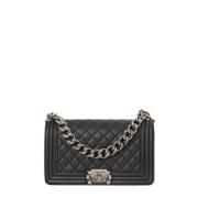 Pre-owned Leather chanel-bags Chanel Vintage , Black , Dames