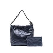 Pre-owned Leather chanel-bags Chanel Vintage , Blue , Dames