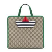 Pre-owned Canvas gucci-bags Gucci Vintage , Beige , Dames