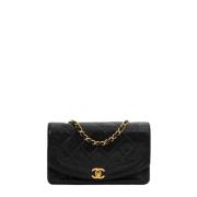 Pre-owned Leather chanel-bags Chanel Vintage , Black , Dames