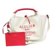 Pre-owned Leather shoulder-bags Valentino Vintage , White , Dames