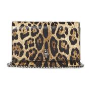 Luipaardprint Overslag Schoudertas Alexander McQueen , Beige , Dames