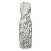 Witte Jacquard Doorn Takken Jurk Alexander McQueen , White , Dames