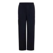 Zwarte Cargo Broek met Elastische Tailleband Stüssy , Black , Heren