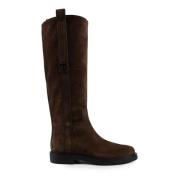 Bruine Suède Instaplaarzen Tod's , Brown , Dames