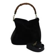 Pre-owned Suede handbags Gucci Vintage , Black , Dames