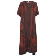 Pre-owned Silk dresses Hermès Vintage , Brown , Dames