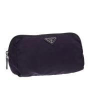 Pre-owned Leather pouches Prada Vintage , Purple , Dames