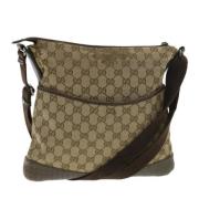 Pre-owned Canvas shoulder-bags Gucci Vintage , Beige , Dames