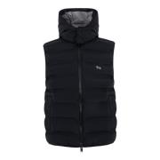 Heren zwart gilet met capuchon en logo op de voorkant - XXL Harmont & ...