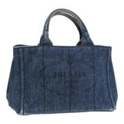 Pre-owned Canvas handbags Prada Vintage , Blue , Dames