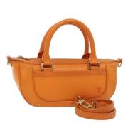 Pre-owned Leather handbags Louis Vuitton Vintage , Orange , Dames