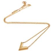 Pre-owned Metal necklaces Louis Vuitton Vintage , Yellow , Dames