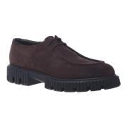 Lace-ups in dark brown suede Baldinini , Brown , Heren