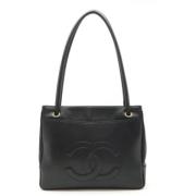 Pre-owned Leather chanel-bags Chanel Vintage , Black , Dames