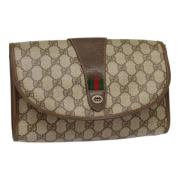 Pre-owned Canvas clutches Gucci Vintage , Beige , Dames