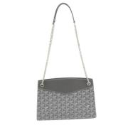 Pre-owned Leather shoulder-bags Goyard Vintage , Gray , Dames