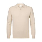 Lange Mouw Polo Pullover Beige Profuomo , Brown , Heren