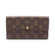 Pre-owned Leather wallets Louis Vuitton Vintage , Brown , Dames