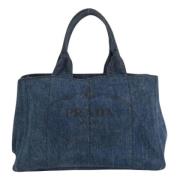 Pre-owned Denim prada-bags Prada Vintage , Blue , Dames