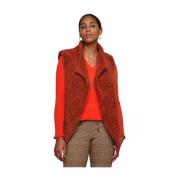 Imitatiebont Gilet Jenna Rino&Pelle , Red , Dames