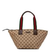 Pre-owned Canvas handbags Gucci Vintage , Brown , Dames