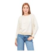 Witte Trui Boothals Lange Mouw Gaudi , Beige , Dames