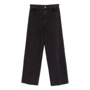 Klassieke Denim Jeans met Vijf Zakken Theory , Black , Dames