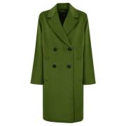 Groene wollen double-breasted jas Max Mara Weekend , Green , Dames